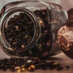 Jar of organic loose leaf tea