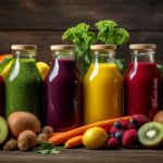 Superfood juice with fruits and vegetablees