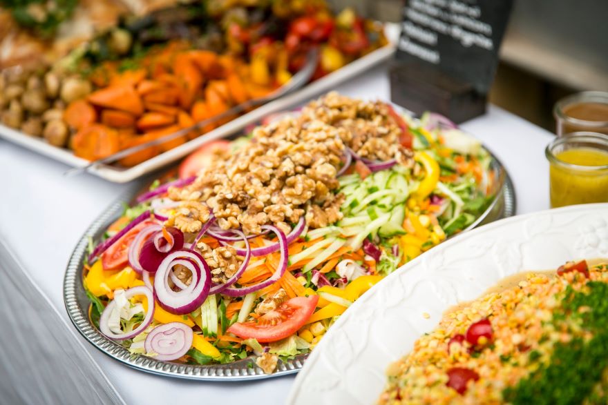 Gluten-free catering with selection of dishes