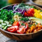 Superfood salad with mixture of ingredients