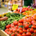 Whole foods plants with tomatoes, green beans and more veg