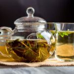 Best teapots with a glass teapot with tea in next to a glass of tea