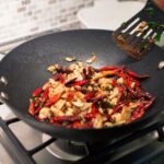 Best wok with cooking food