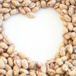 Chipotle pinto beans making a heart shape
